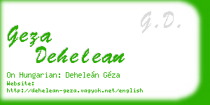 geza dehelean business card